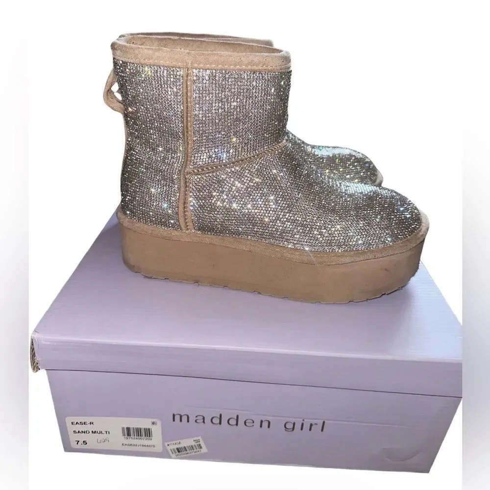 Madden Girl Silver Boots. Size 7 1/2.